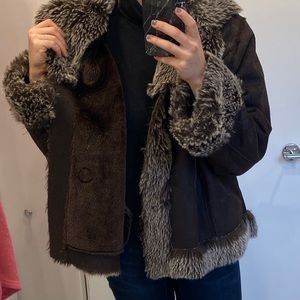 Trendy Faux fur jacket